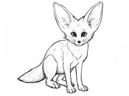 Fennec Fox Coloring Page - Coloring Page