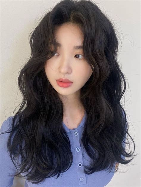 Korean Perm Black Long Curly Hair Asian Hair Perm Curly Asian Hair