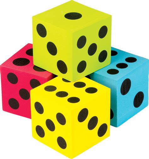 Colorful Jumbo Dice 4 Pack Tcr20810 Teacher Created Resources