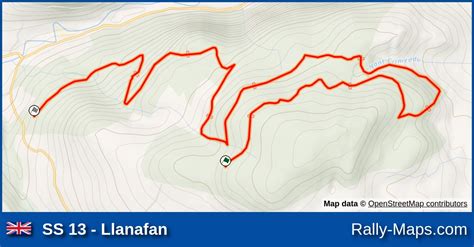 Ss 13 Llanafan Stage Map Welsh International Rally 1988 Brc 🌍