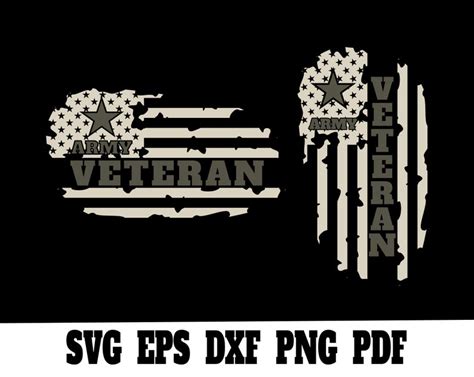 Army Veteran Svg Distressed Usa Flag Svg American Flag Etsy