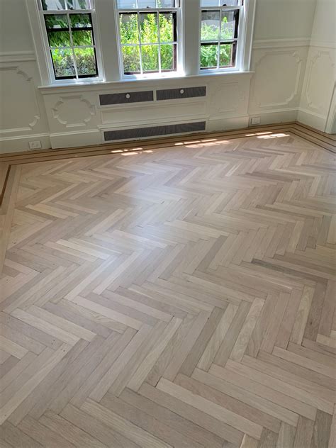 Bona Nordic Sealed Hardwood Floors Herringbone Wood Floor White