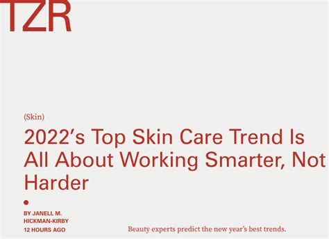 The Zoe Report 2022s Top Skin Care Trend Is All About Working Smarte