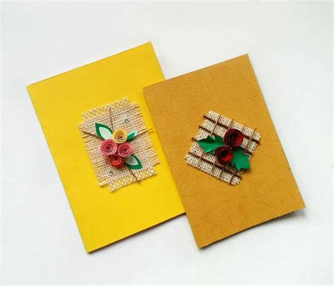 Diy Floral Greeting Card · How To Make A Quilled Greetings Card