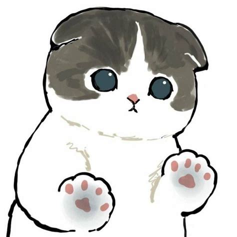 няшки котики аватарочкт Kawaii Cat Drawing Kitten Drawing Cute Cat