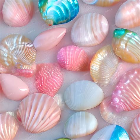 Pastel Seashells Pattern Crew