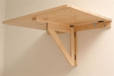 It is a sturdy and efficient piece of furniture. DIY Shelves Trendy Ideas : IKEA's wall-mounted drop leaf folding table, stealing the design for ...