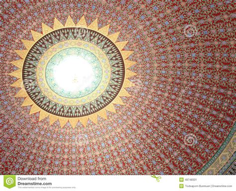 #dome ceiling #art #flowers #chic #beach house #capri. Abstract Lighting And Dome Ceiling Of Old House Stock ...