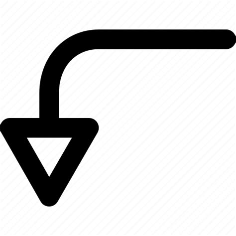 Downfromright Turn Arrow Arrows Chart Creative Diagram Icon