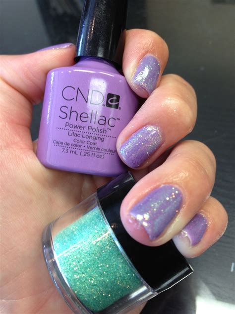 Cnd Shellac With Glitter Additives With Images Shellac Nail Designs