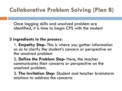what are the steps for collaborative problem solving