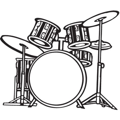 Collection Of Drum Set Png Black And White Pluspng