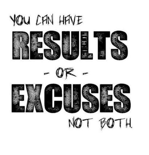 You Can Have Results Or Excuses Not Both Excuses Quotes Good