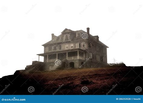 Large Old Mansion on a Small Slope. Stock Photo - Illustration of house