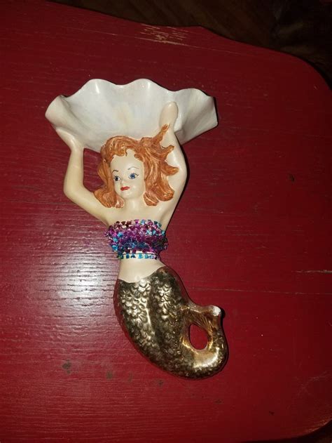 Vintage 1960 Mermaid By Sl Cluter Soap Dish Wall Hanging Soap Dish
