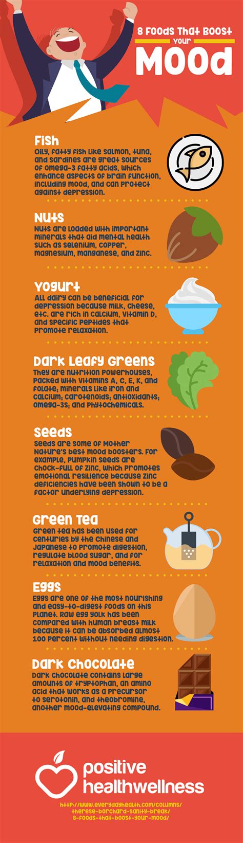 8 Foods That Boost Your Mood Infographic