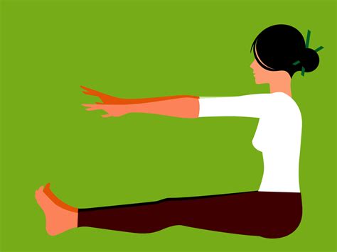 A Woman In White Shirt And Brown Pants Doing Yoga Pose On Green