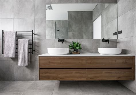 A unique bathroom tile design for a bathroom renovation, a new bathroom, a small bathroom, or ensuite will make your bathroom stand out. Belga Grey | Beaumont Tiles in 2020 | Bathroom trends ...