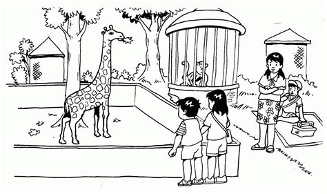 Gambar Coloring Page Zoo Pages 10 Gambar Mewarnai Kebun Binatang Di