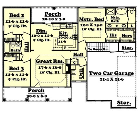 Stock home plans custom home designs builder house plan services. Colonial Style House Plan - 3 Beds 2 Baths 1500 Sq/Ft Plan #430-14 - Houseplans.com