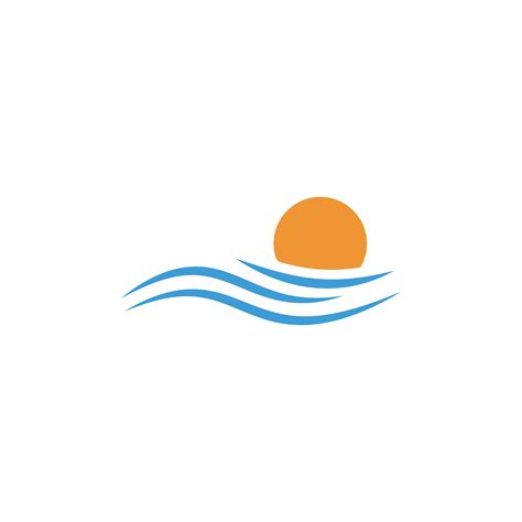 Beach Sunset Logo Design Vector Icon Element Sunset Logo Concept