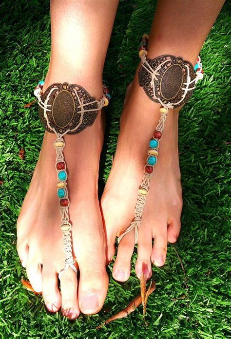 Hemp Barefoot Sandals With Metal Center Piece Etsy 42800 Hot Sex Picture