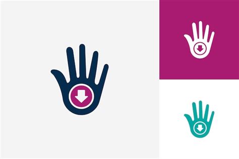 High Five Hand Download Logo Template Design Vector Embleem Design