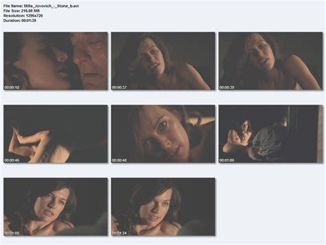 Celebs Video Milla Jovovich Stone Sex Scene Hq