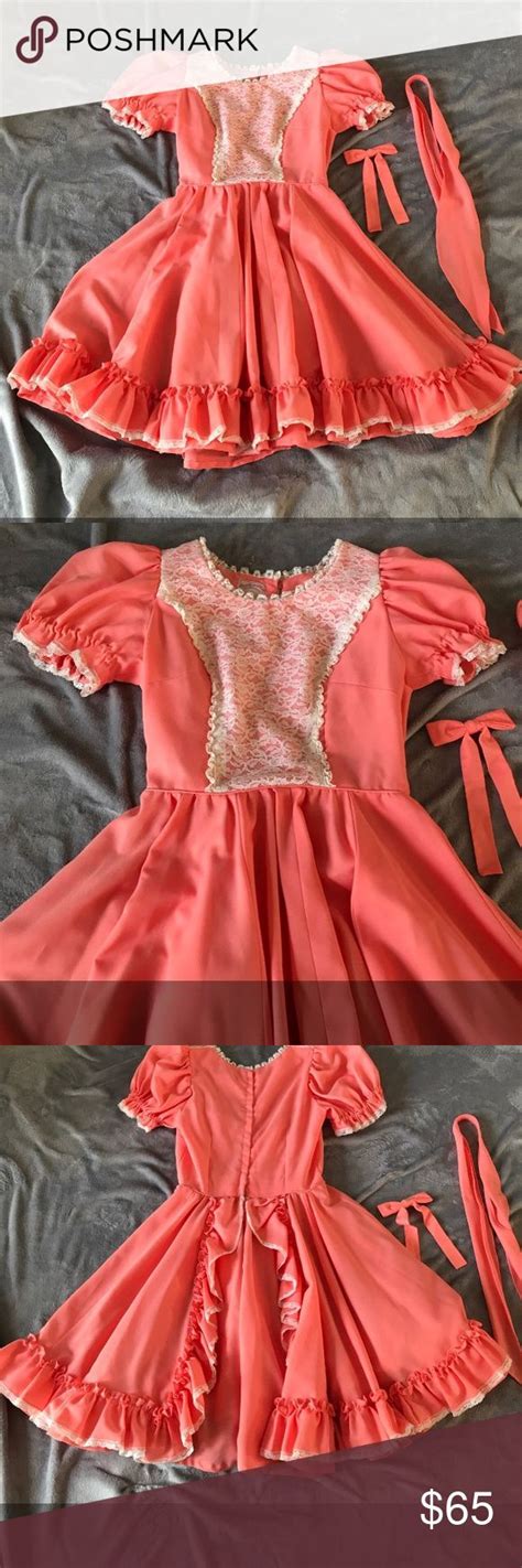 Vintage Pink Square Dancing Dress Dance Dresses Vintage Dresses Dresses