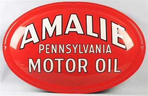 440 Tin Tin Amalie Motor Oil Sign Lot 440