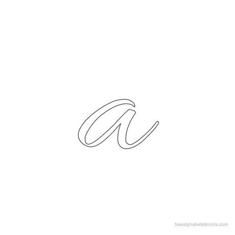 Allura Cursive Alphabet Stencils In Lowercase Small Letters Cursive