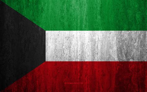 Download Wallpapers Flag Of Kuwait 4k Stone Background Grunge Flag