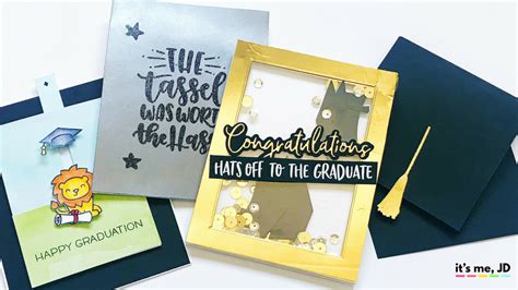 If you're a visual person watch the video on youtube or below. 4 Easy DIY Graduation Card Ideas