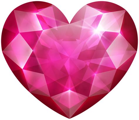 Pink Crystal Heart Png Clip Art Image Gallery