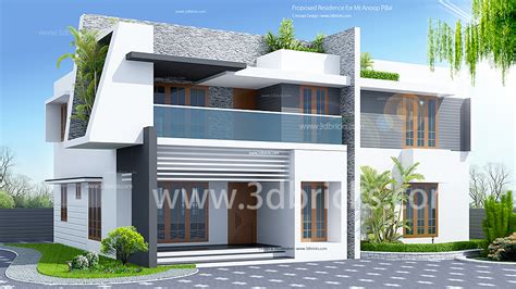 2500 Sq Ft House Drawings Modern Home Design 4 Bedroom In India 4bhk