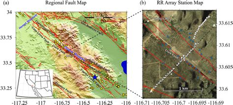 The San Jacinto Fault And Station Map A The Regional Map Of Faults