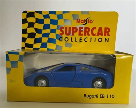 Vintage Maisto Supercar Collection Bugatti Eb 110 Diecast Model Scale