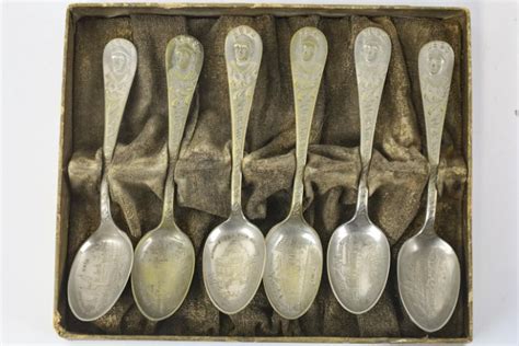 Bid Now 6 1893 Chicago Worlds Fair Souvenir Spoons Invalid Date Cdt