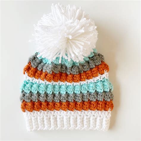 Crochet Mesh And Bobble Stitch Hat Daisy Farm Crafts