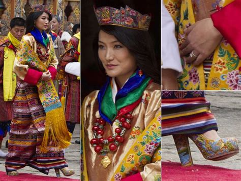 queen jetsun of bhutan in her wedding finery royalty royal brides bhutan fashion