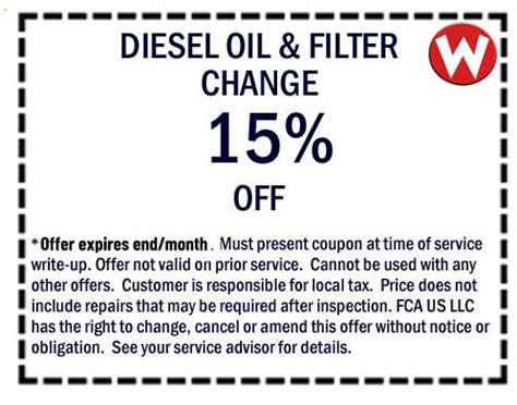 Chrysler, Dodge, Jeep, RAM Service Specials & Coupons, Oil Change ...