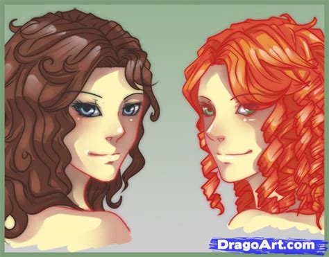 How To Draw Curly Hair Draw Curls Step By Step Anime