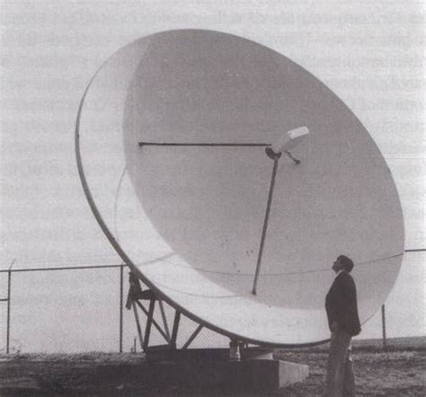 One man's trash.blah blah blah. Here's an old photo of a satellite dish used in the 1980s ...