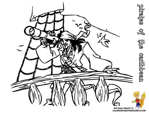 Jack Sparrow Pirates Of The Caribbean Coloring Pages Gif