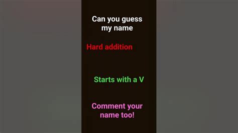 Guess The Name Challenge Hard Addition Youtube