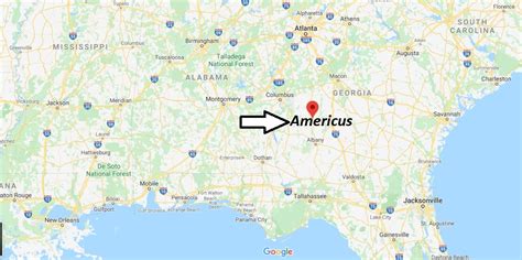 Where Is Americus Georgia What County Is Americus In Americus Map