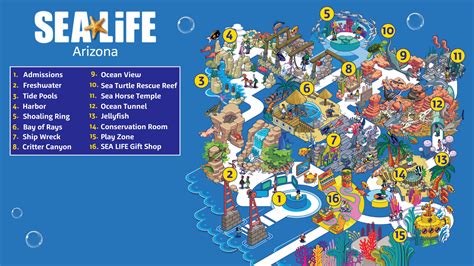 Map Sea Life Arizona Aquarium