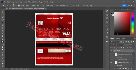 Bank Of America Visa Classic Card Template Psd Fakedocshop