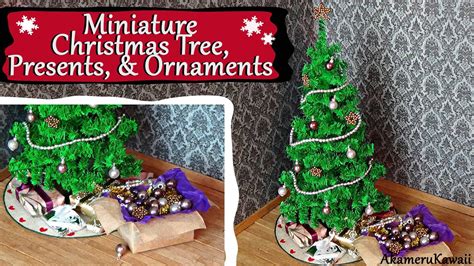 Miniature Christmas Tree Ornaments And Presents Tutorial