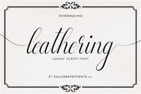 Leathering Calligraphy Script Font Comofont